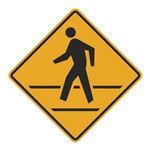 Pedestrian Crosswalk (Graphic) Sign 24" x 24"